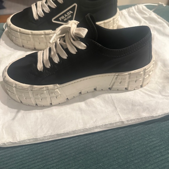 PRADA Double Wheel Re-Nylon gabardine sneakers - Picture 6 of 12